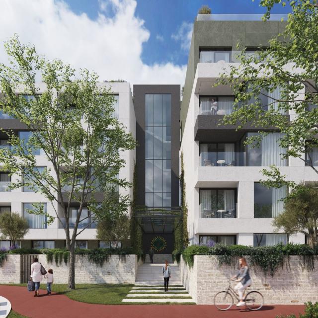 Jednosoban stan (41,35m² + 23.88m2 terase) u novom kompleksu sa bazenom – Tivat, Mrčevac