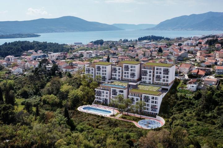 Jednosoban stan 41.39m² u novom kompleksu sa bazenom – Tivat, Mrčevac