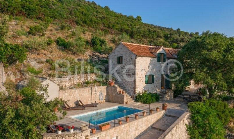 Brač, Dol, prodaja samostojeća kuća, bazen