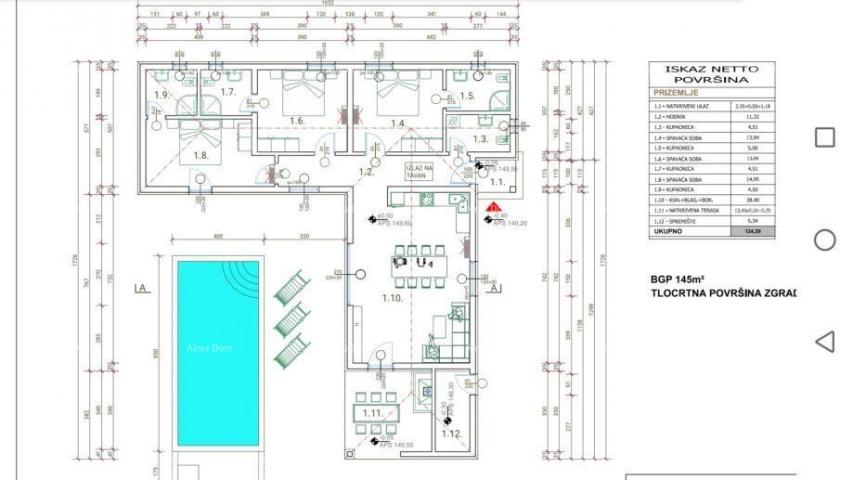 House Marčana, house 125 m² with pool
