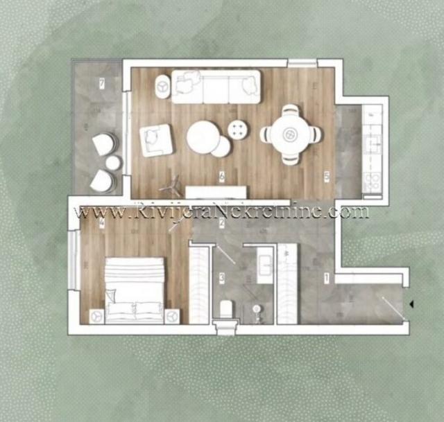 Ein-Zimmer-Wohnung zum Verkauf in Kotor