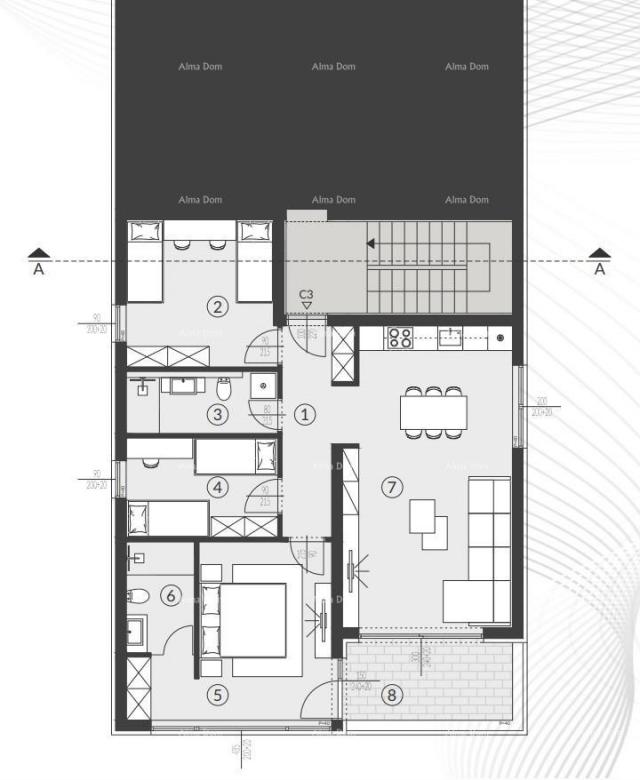 Wohnung Verkauf von Wohnungen in modernem Neubau mit Pool, Nähe Fažana!