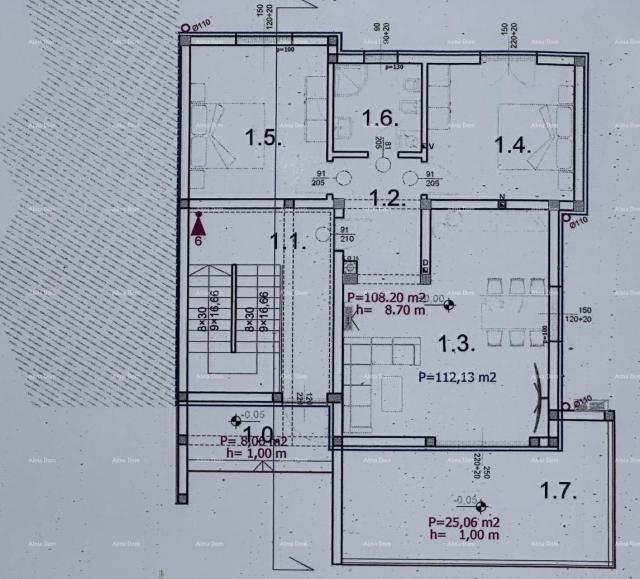Wohnung Neues Projekt, Barbariga! Erdgeschosswohnung mit Garten und Parkplatz, 500 m vom Meer entfer