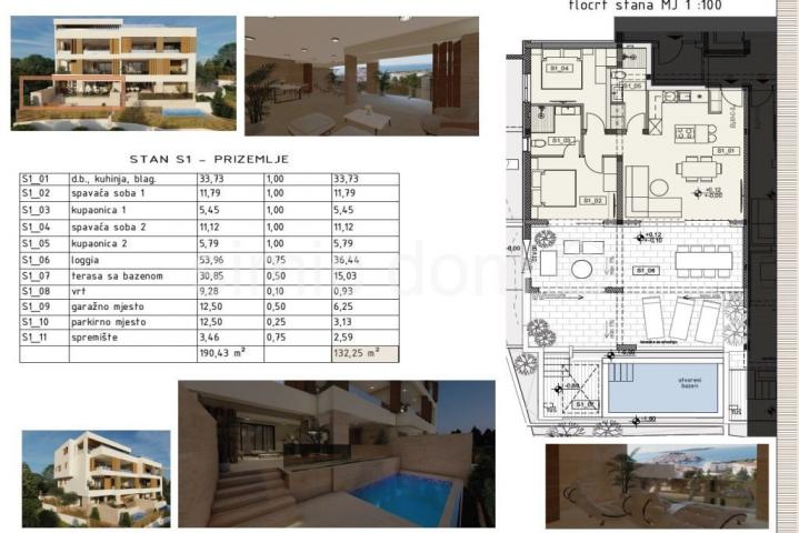 Moderan apartman s privatnim bazenom, Primošten