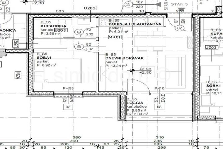 Novogradnja 60m do plaže – mogućnost kredita, Čiovo