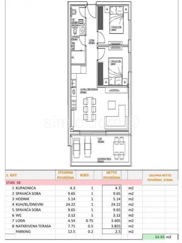 Novi apartman vrlo blizu plaže, Primošten