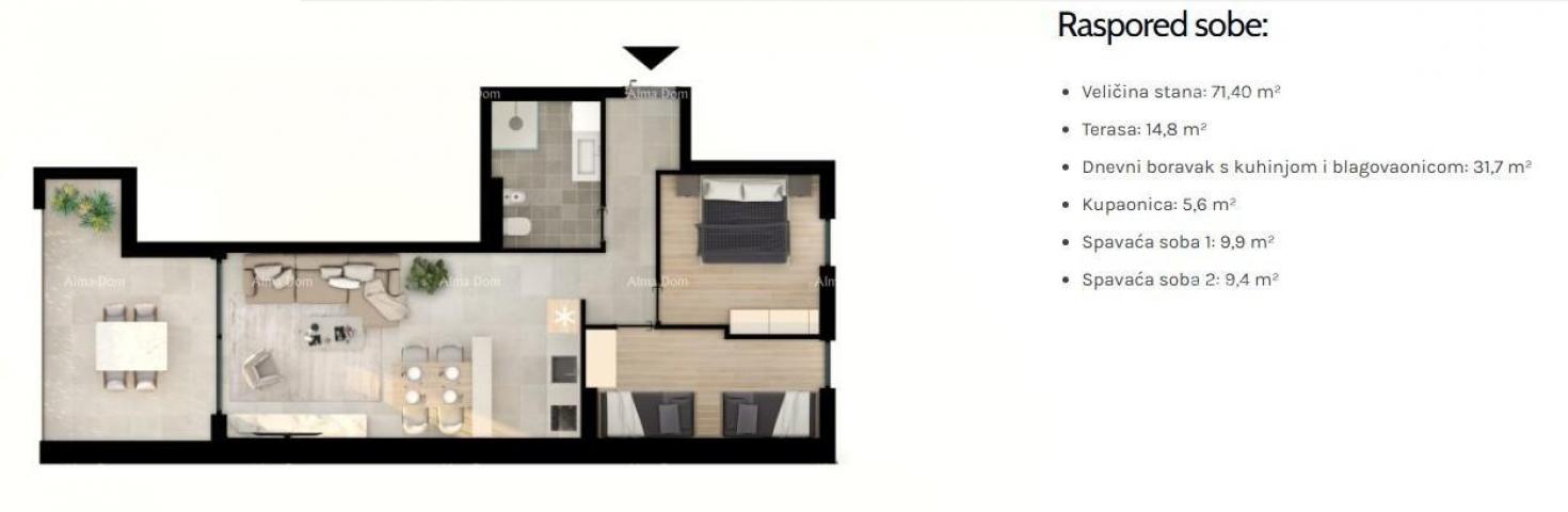 Apartment UMAG! Modern apartment in a top residential complex near the sea, S57