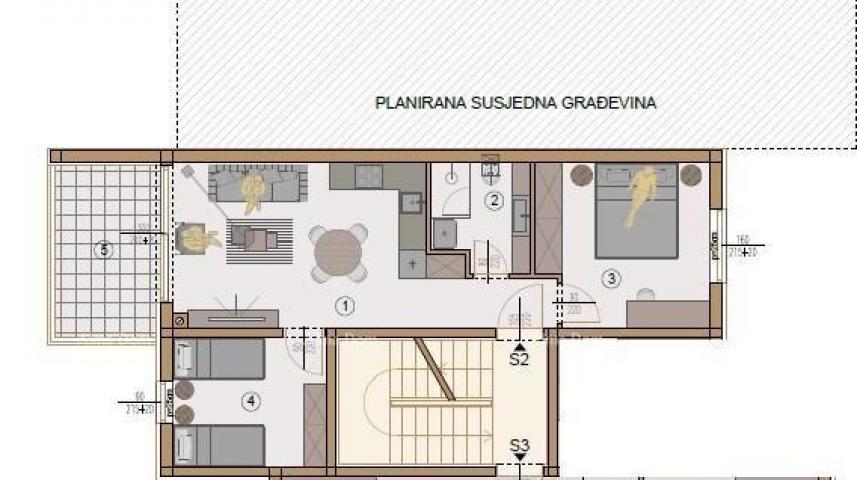 Stan Prodaja- stan na 1 katu, u novom stambenom kompleksu, Valdebek, Pula! Zg3 S2