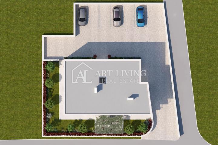 Umag, okolica - NOVOGRADNJA, atraktivan dvosoban stan na 1. katu, 600 m od mora