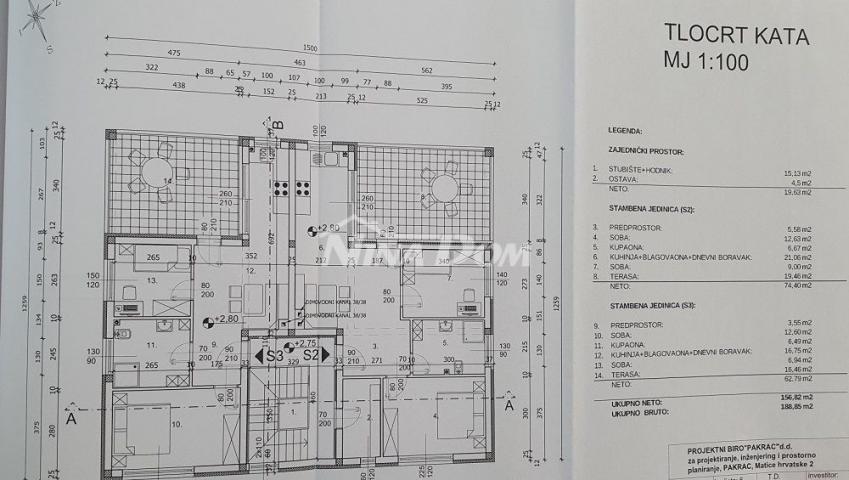 Zemljište južna strana Vira 570 m2, s građevinskom dozvolom. 