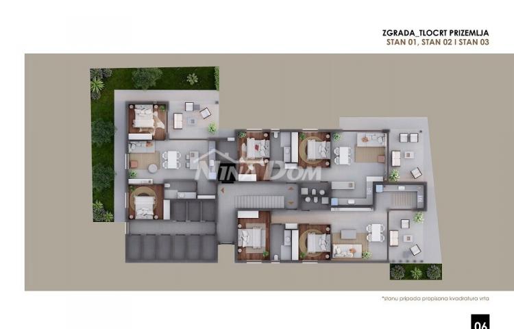 Apartman u prizemlju s vrtom, blizina mora i plaže