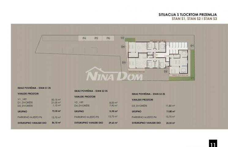 Apartman u prizemlju s vrtom, blizina mora i plaže