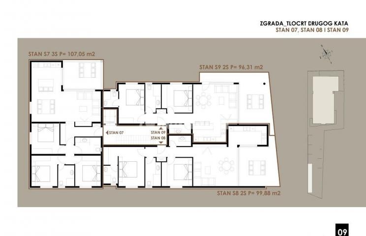 Apartman na prvom katu, dvosoban  blizina mora i plaže S8