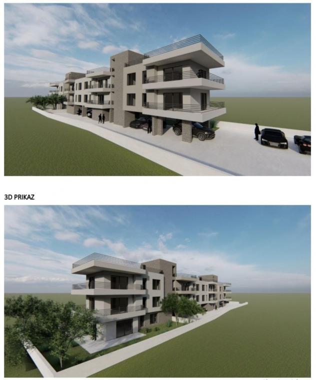 Zaton, 50 m. do mora građ. zemljište s idejnim projektom s 9 jedinica