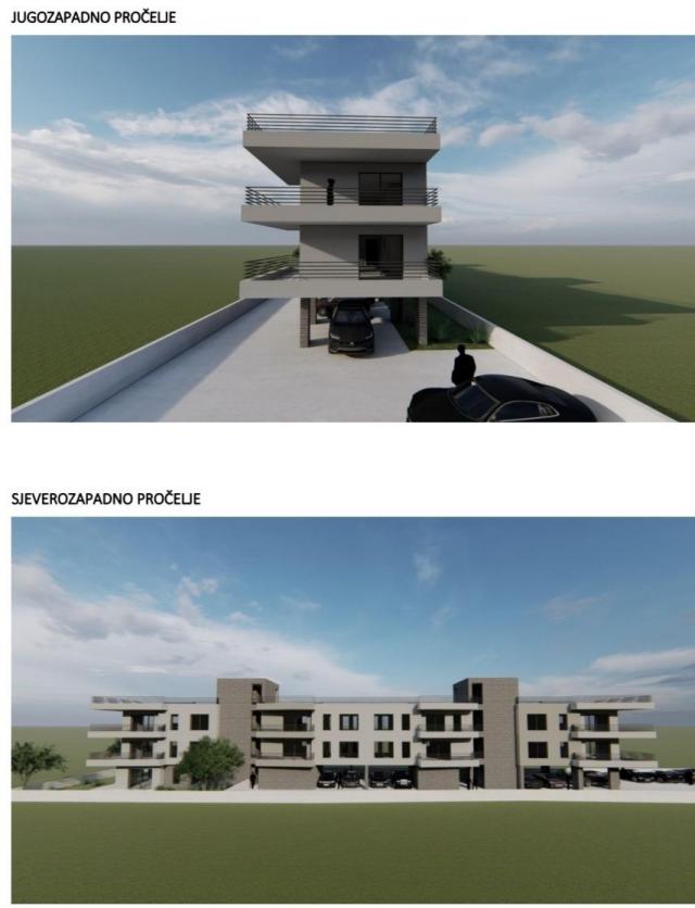 Zaton, 50 m. do mora građ. zemljište s idejnim projektom s 9 jedinica