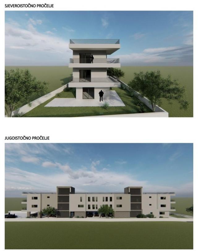 Zaton, 50 m. do mora građ. zemljište s idejnim projektom s 9 jedinica