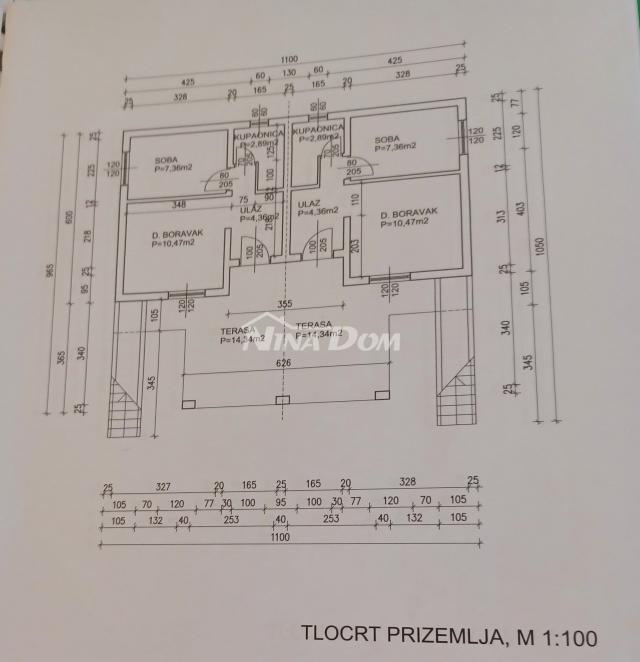 Samostojeća nekretnina s 4  manje stambene jedinice. 
