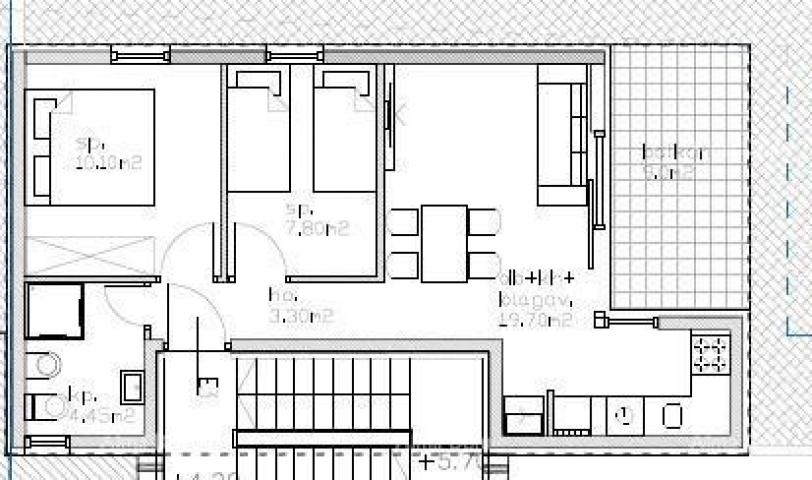 Stan Moderan apartman u bloku E, s parkirnim mjestom i spremištem blizina Umaga!