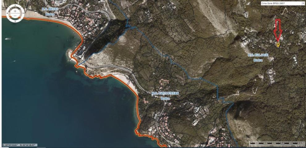Building plot for sale in Montenegro, with sea views, Budva area, Kuljace.