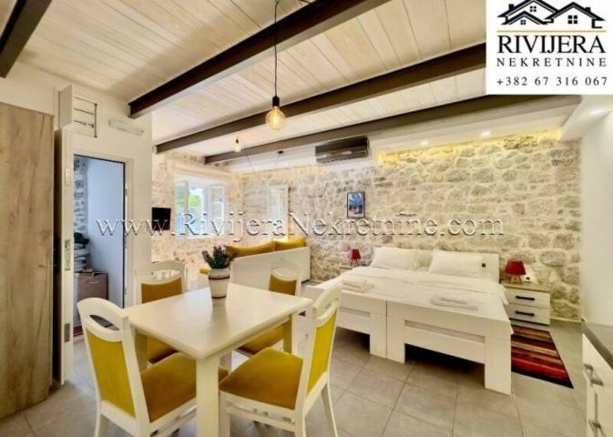 For sale two authentic stone properties on the first line by the sea Perast