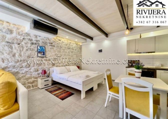For sale two authentic stone properties on the first line by the sea Perast