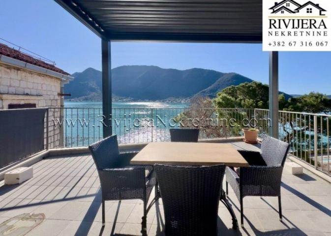 For sale two authentic stone properties on the first line by the sea Perast