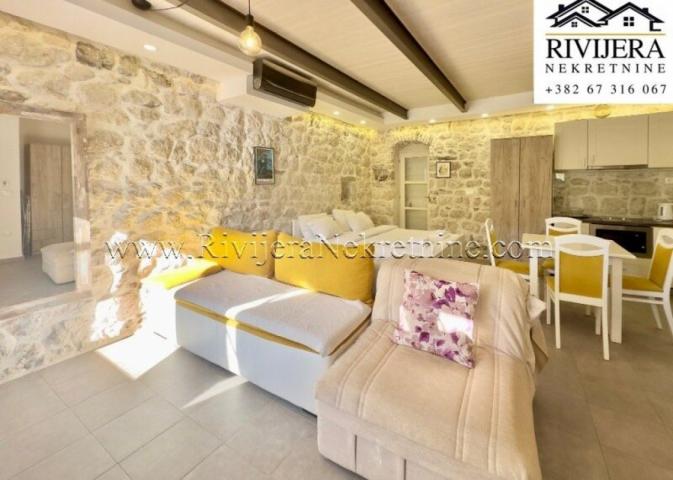 For sale two authentic stone properties on the first line by the sea Perast