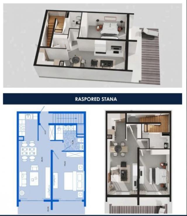 Jednosoban apartman 98.8m2 u novom kompleksu sa panoramskim pogledom na more – Tivat