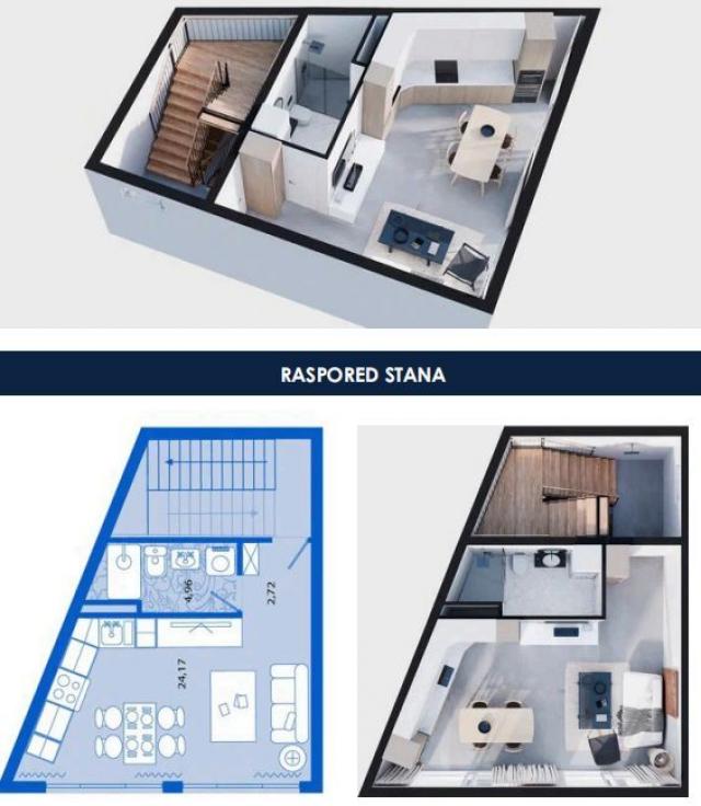 Studio apartman 31.85m2 u novom kompleksu sa panoramskim pogledom na more – Tivat