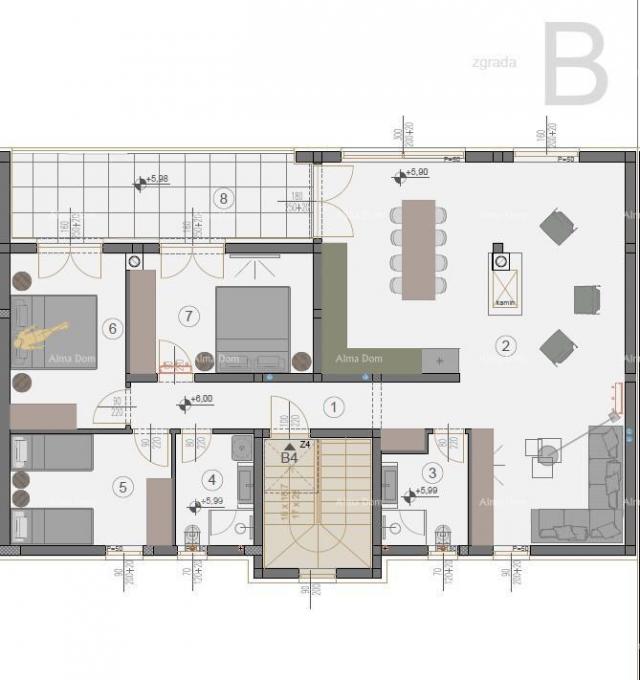 Wohnung Verkauf moderner Wohnungen im neuen Wohnprojekt, Meerblick, Štinjan, B4