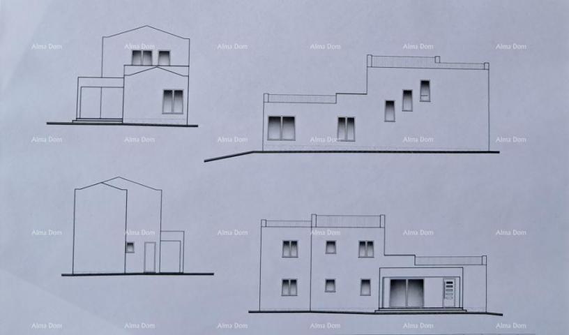 Građevinsko zemljište Sv. Nedelja, Istra. Zemljište s građevinskom dozvolom i projektom za kuću s ba