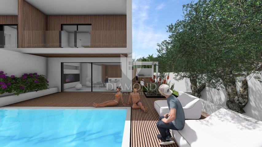 Umag, okolica, predivna dvojnica 100 m2 na rubu naselja