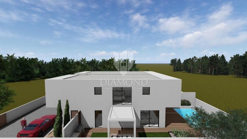Umag, okolica, predivna dvojnica 100 m2 na rubu naselja