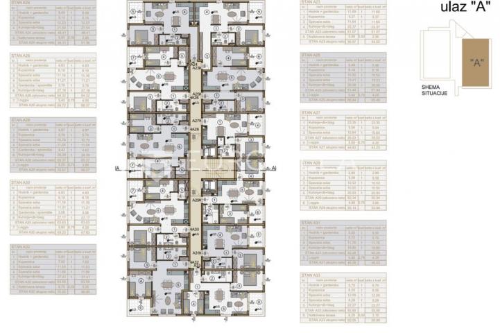 Rijeka, Srdoči, NOVOGRADNJA, dvosoban stan 54,02 m², zgrada A, stan A 23