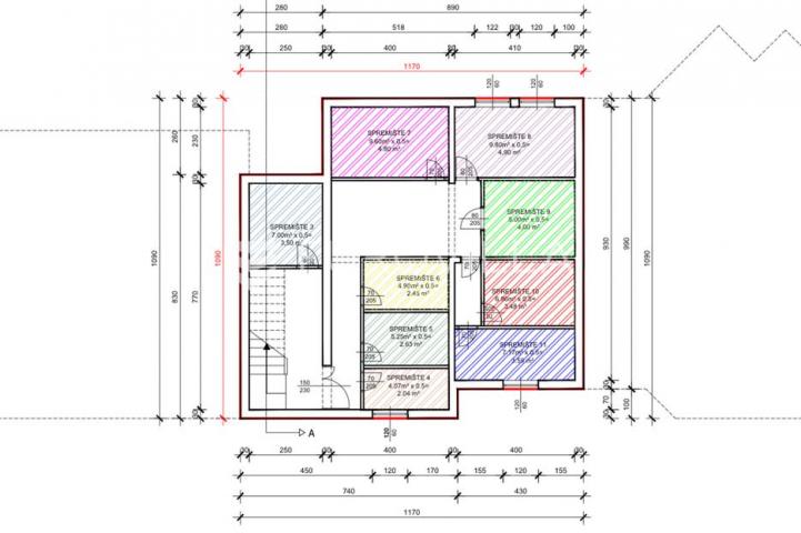 Biograd na moru, Pakoštane, jednosobni apartman S11 na drugom katu površine od 46 m²