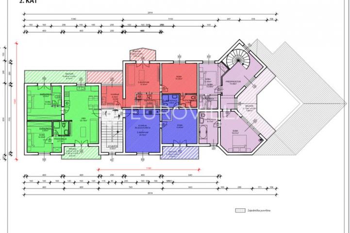 Pakoštane, jednosobni apartman S10 na drugom katu površine od 49 m², 250 m od mora