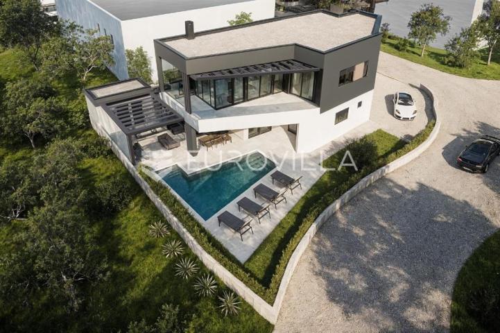 Istra, Vodnjan, Salvela, moderna villa s otvorenim pogledom na more