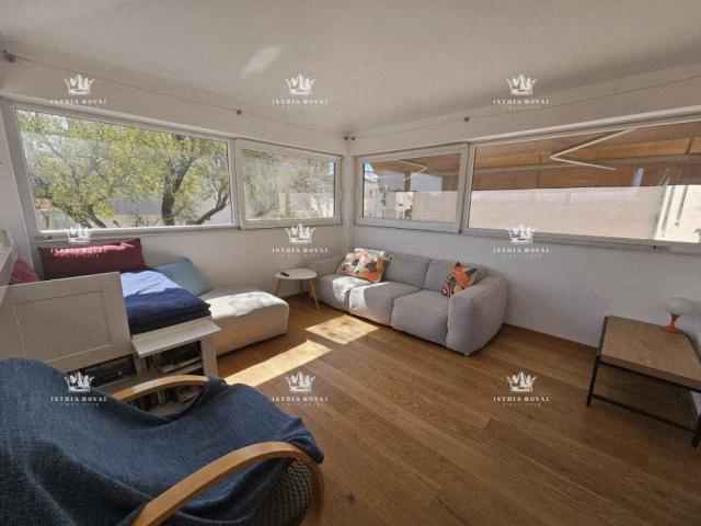 2-Zimmer-Wohnung in Štinjanu, 950 m vom Meer entfernt, Garten + Kamin