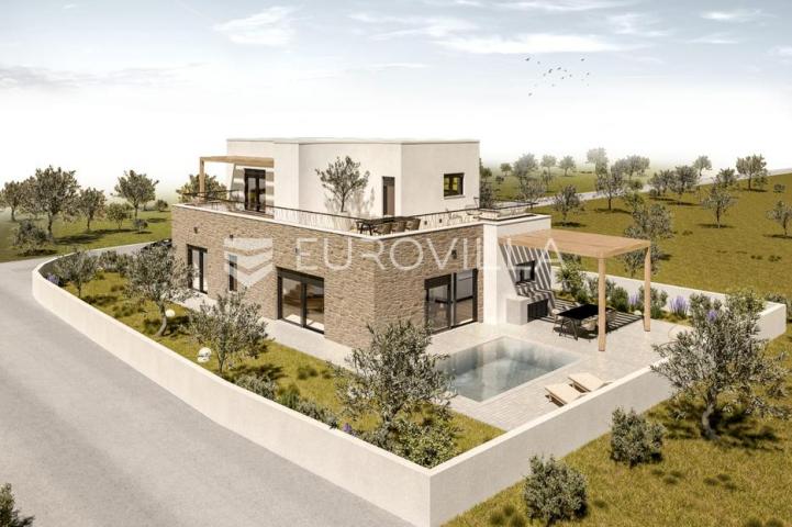 Vodice, NOVOGRADNJA, kuća s bazenom, 176,40 m²