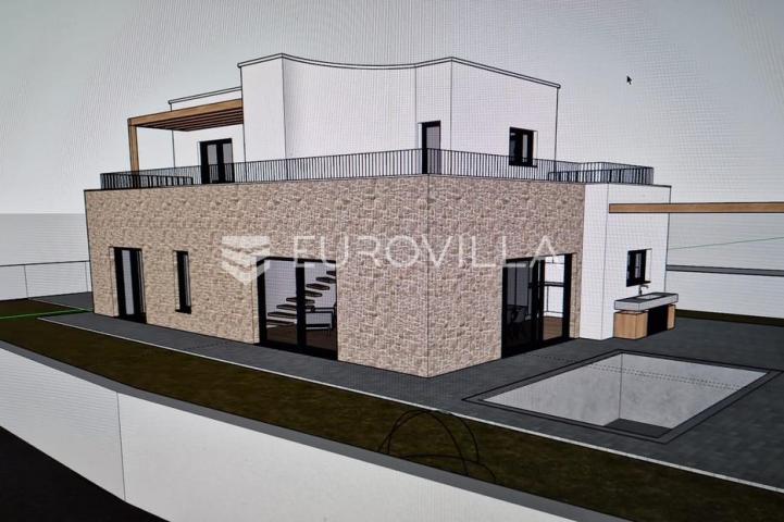 Vodice, NOVOGRADNJA, kuća s bazenom, 176,40 m²