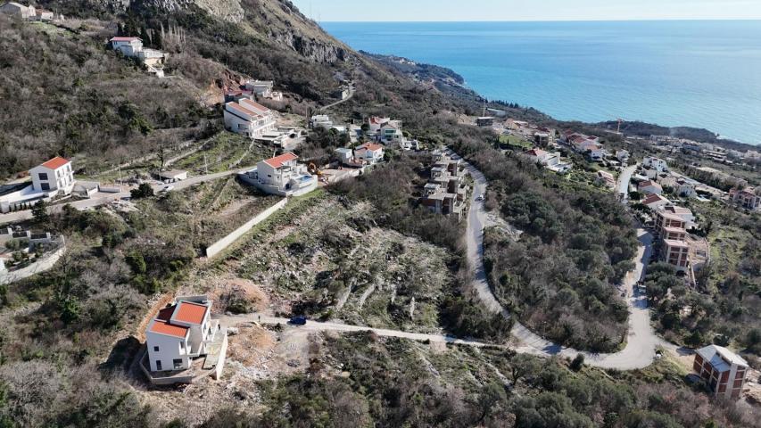 Plac sa projektom i građ. dozvolom, pogled na more, Budva, Tudorovići