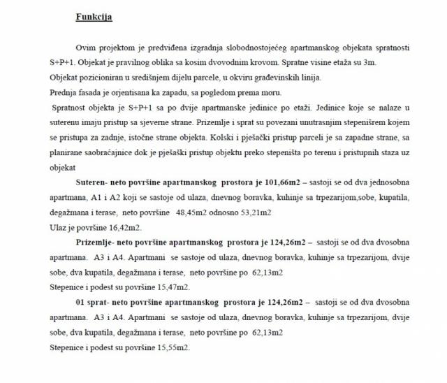 Plac sa projektom i građ. dozvolom, pogled na more, Budva, Tudorovići