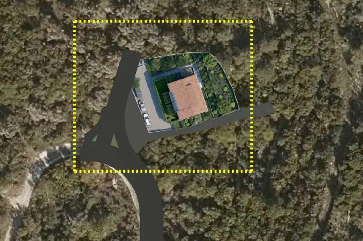 Plac sa projektom i građ. dozvolom, pogled na more, Budva, Tudorovići