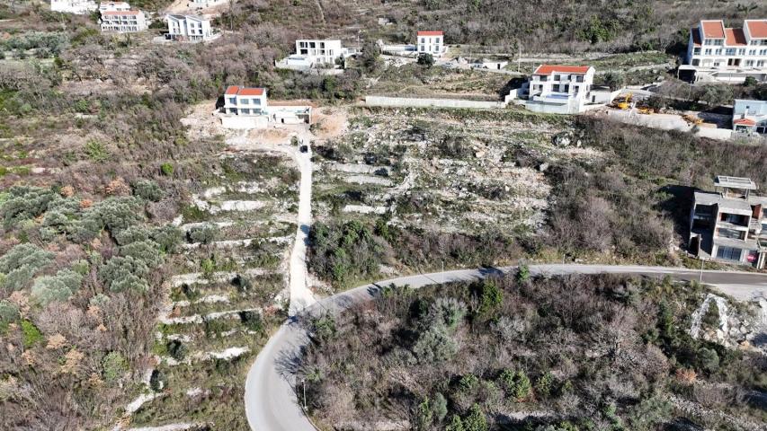 Plac sa projektom i građ. dozvolom, pogled na more, Budva, Tudorovići