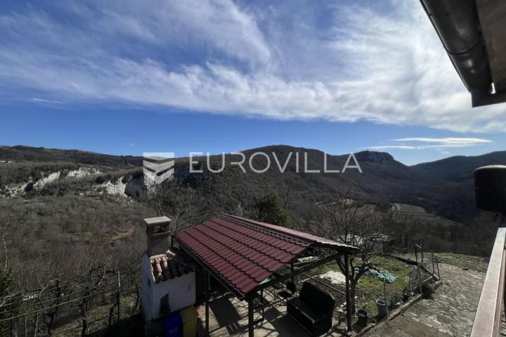 Istra, Buzet, kuća s tri stana, okućnicom i prekrasnim pogledom na prirodu