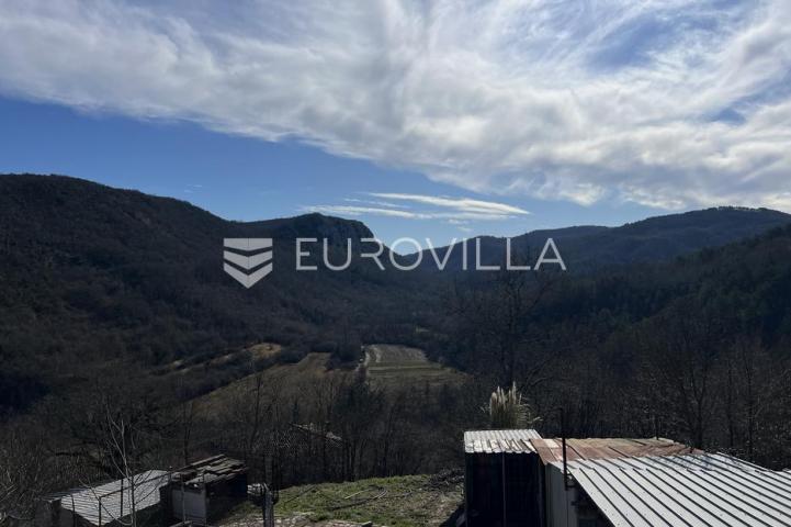 Istra, Buzet, kuća s tri stana, okućnicom i prekrasnim pogledom na prirodu