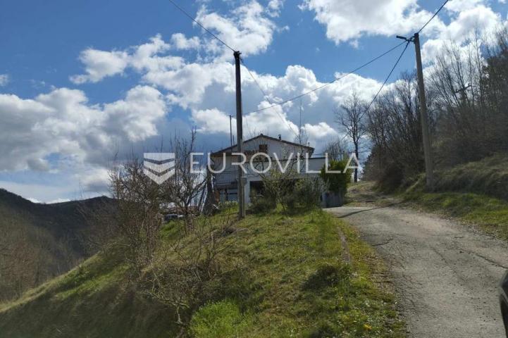 Istra, Buzet, kuća s tri stana, okućnicom i prekrasnim pogledom na prirodu
