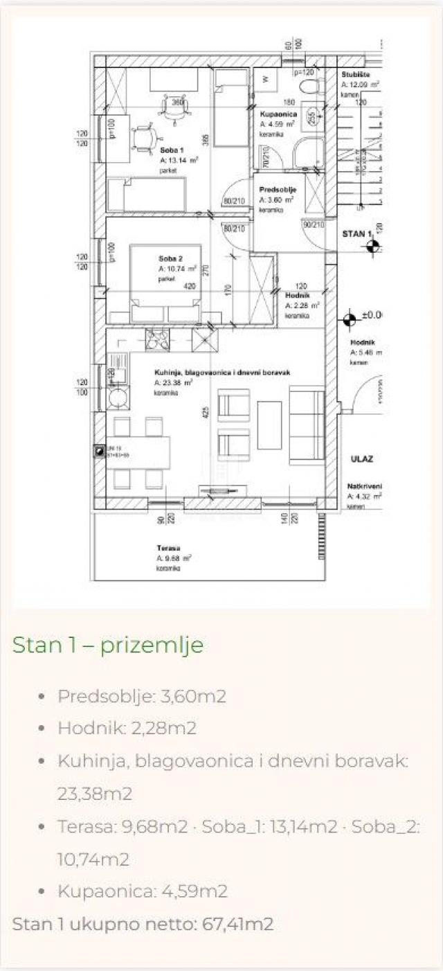RIJEKA, VIŠKOVO - MODERNA NOVOGRADNJA 2S+DB