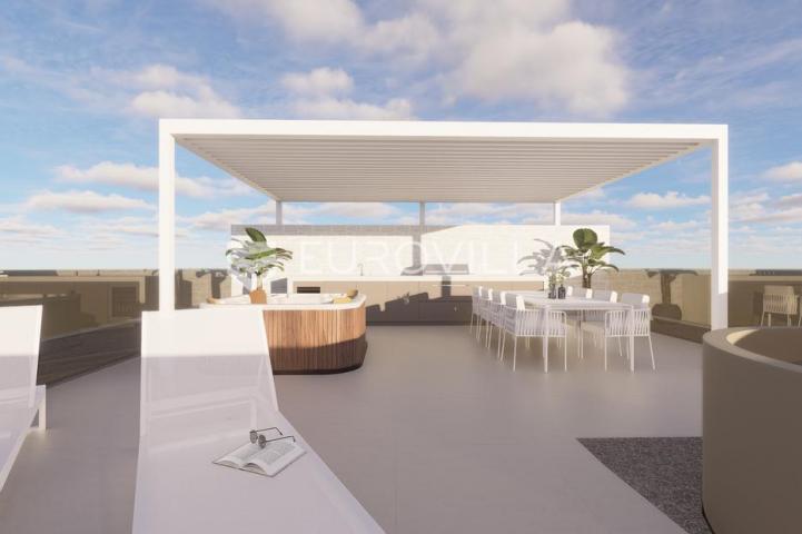 Primošten, NOVOGRADNJA, luksuzan penthouse na drugom katu s pogledom na more, 119,12 m²
