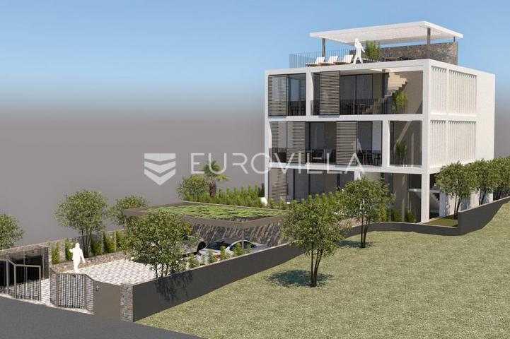 Primošten, NOVOGRADNJA, stan u prizemlju s bazenom i pogledom na more, 109,95 m²